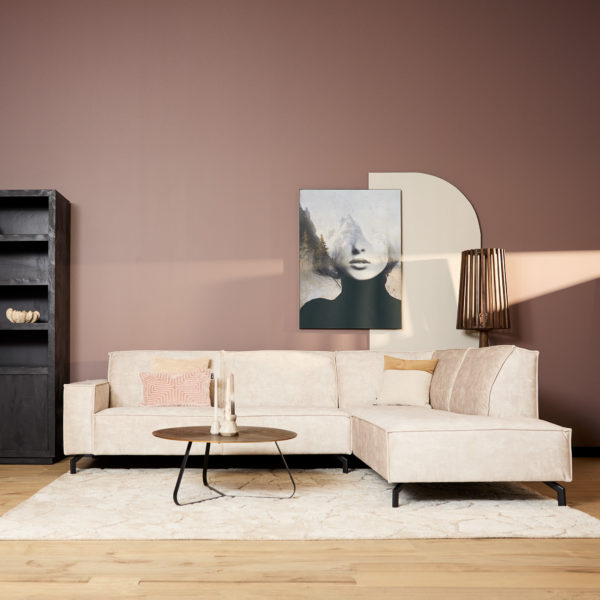 MySofa Floris| 2,5 zits + Divan Rechts | Beige |  Velvet - Afbeelding 4