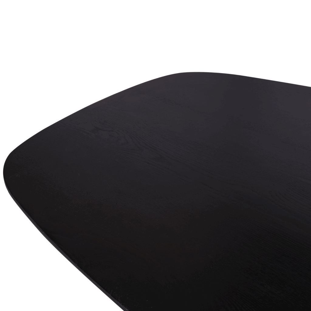 Eiken eettafel Ferris | Deens Ovaal 200 cm | Zwart - Afbeelding 4