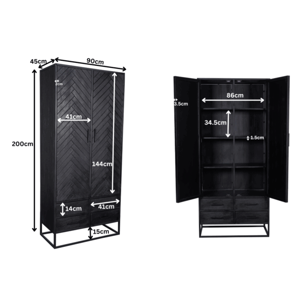 Kabinet New York | 90 cm - Afbeelding 4