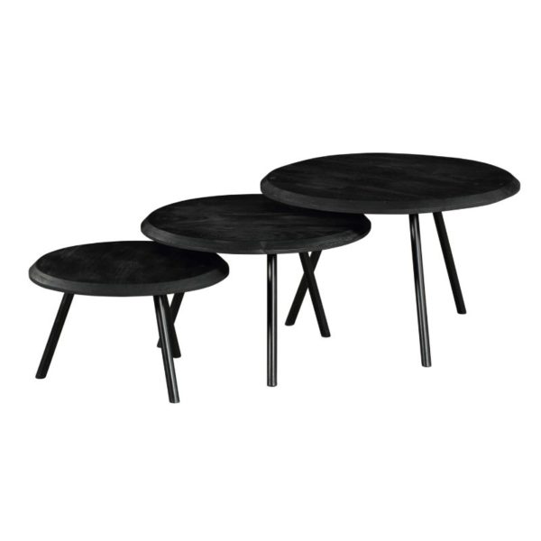 Salontafel Ohio Black | set van 3 - Afbeelding 4