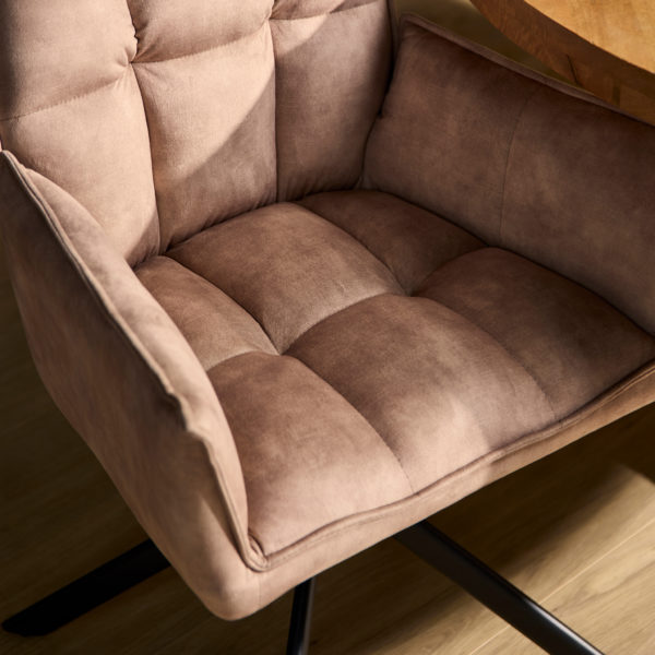 Eetkamerstoel Dani | Velvet Beige (set van 2) - Afbeelding 4