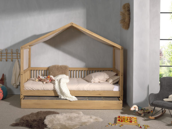 FORREST huisbed in eik met rolbed en textielset. - Afbeelding 4