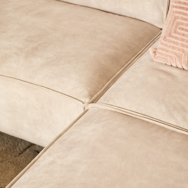 MySofa Floris| 2,5 zits + Divan Rechts | Beige |  Velvet - Afbeelding 5