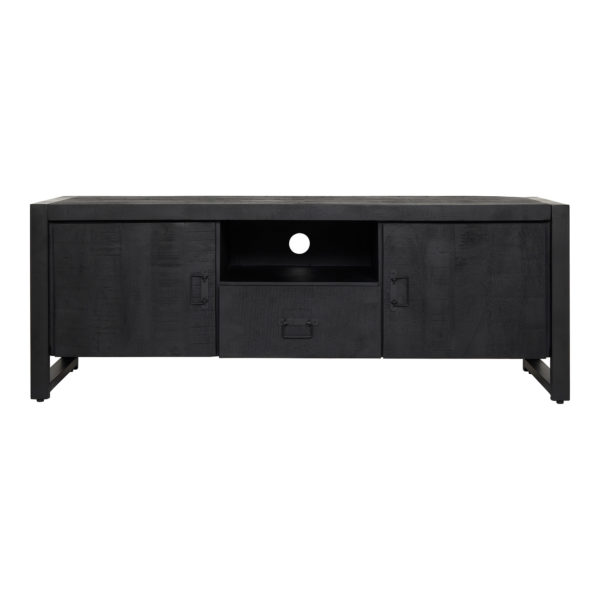 Tv meubel Boaz Black 150 cm | Twee deuren en een lade - Afbeelding 5