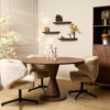Eettafel Lima Walnut | 150 cm | Rond - Afbeelding 5