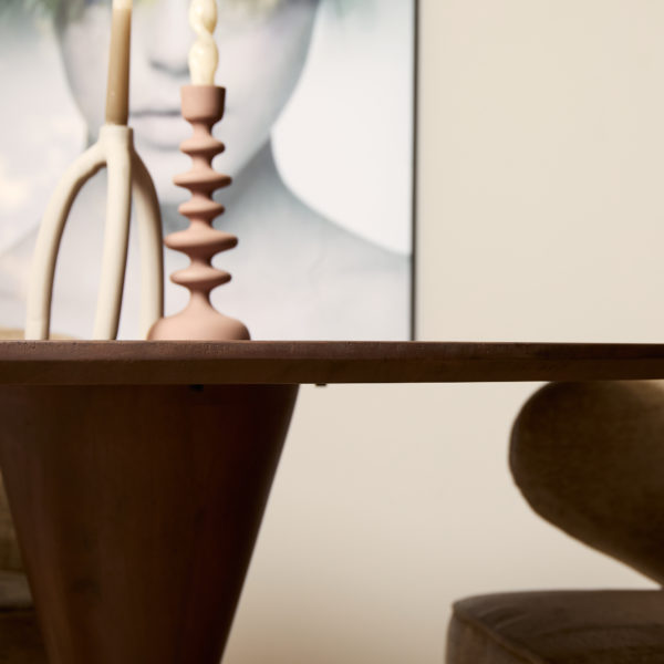Eettafel Lima Walnut | 130 cm | Rond - Afbeelding 5