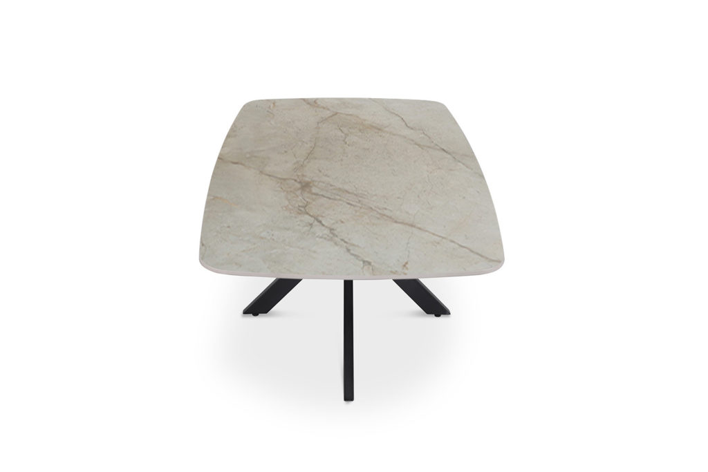 Salontafel 'Apollo' 130 cm Deens Ovaal Glanzend Steen Shakespeare Beige - Afbeelding 5