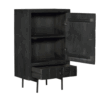 Kabinet Kast Brandy Black | 1 deur 1 lade - Afbeelding 5