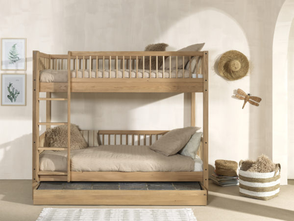 FORREST eiken stapelbed met rolbed. - Afbeelding 5