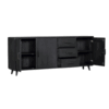Dressoir Omaha Black | 220 cm - Afbeelding 5