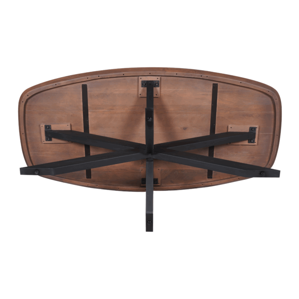 Eettafel Madison Walnoot | 160 cm | Deens Ovaal | Poot Zwart - Afbeelding 5