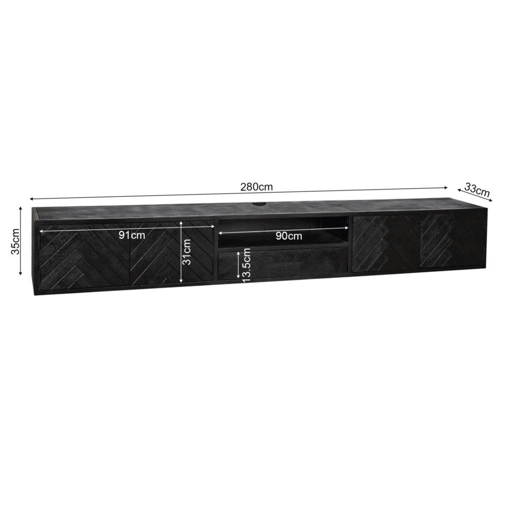 Zwevend tv-meubel New York | 280 cm - Afbeelding 5