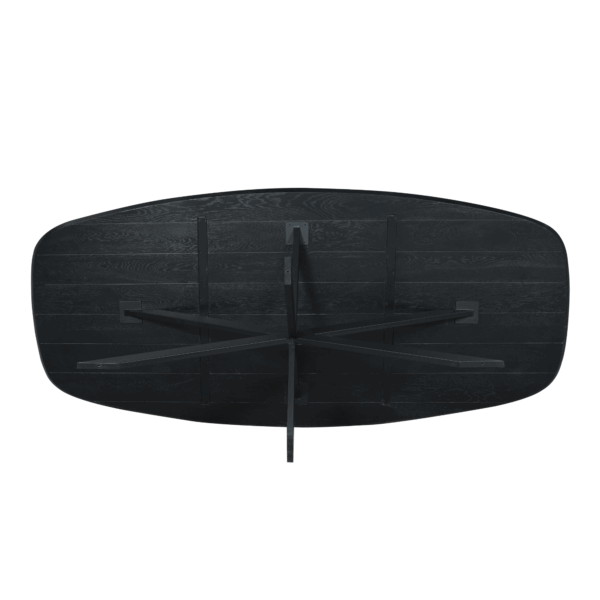 Eiken eettafel Ferris | Deens Ovaal 200 cm | Zwart - Afbeelding 5