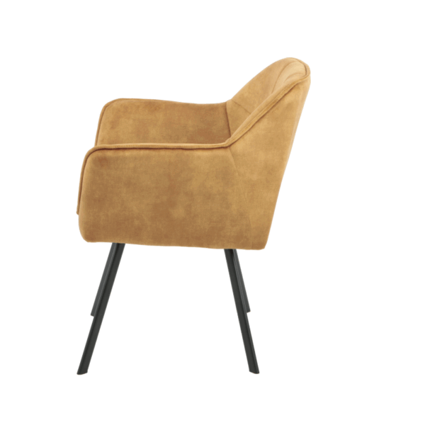 Eetkamerstoel Emma | Velvet Yellow - Afbeelding 5