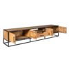 Tv meubel Denver | Mangohout en staal | 240 cm - Afbeelding 6