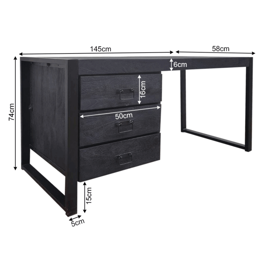 Bureau Boaz Black - Afbeelding 6