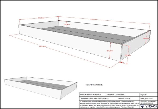 FORREST BEECH stapelbed met rolbed - Afbeelding 6
