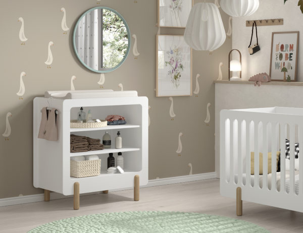 SMILE babybed met commode en verzorgingskussen. - Afbeelding 6