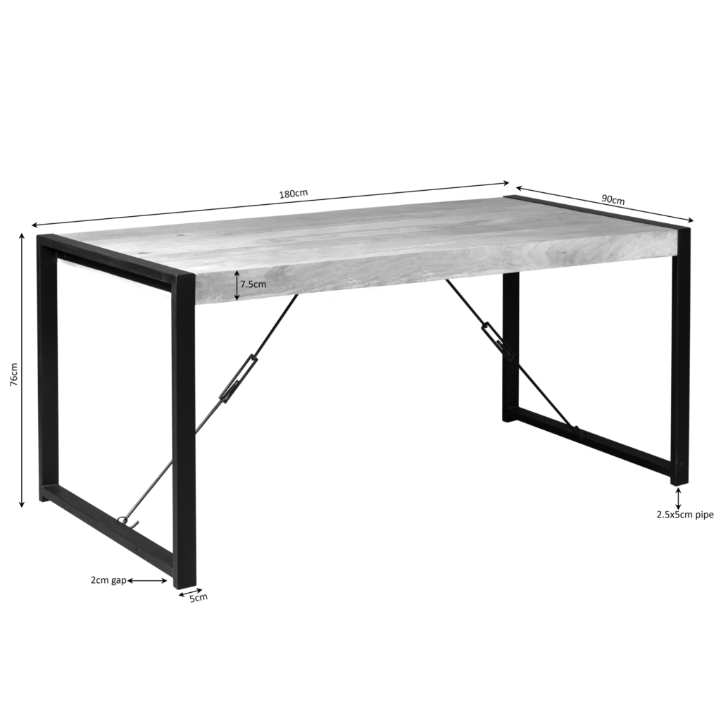Eettafel Boaz 180 cm - Afbeelding 6