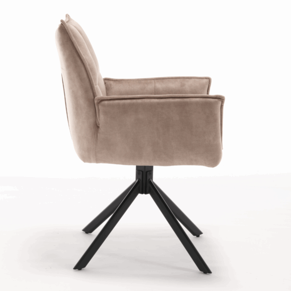 Eetkamerstoel Dani | Velvet Beige (set van 2) - Afbeelding 6