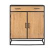 Kabinet kast Denver | Mangohout en staal | 100 cm - Afbeelding 6