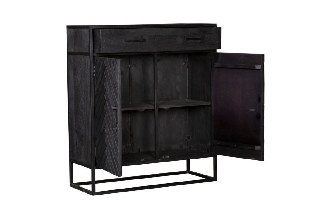 Kabinet kast New York | Mangohout en staal | 100 cm - Afbeelding 7