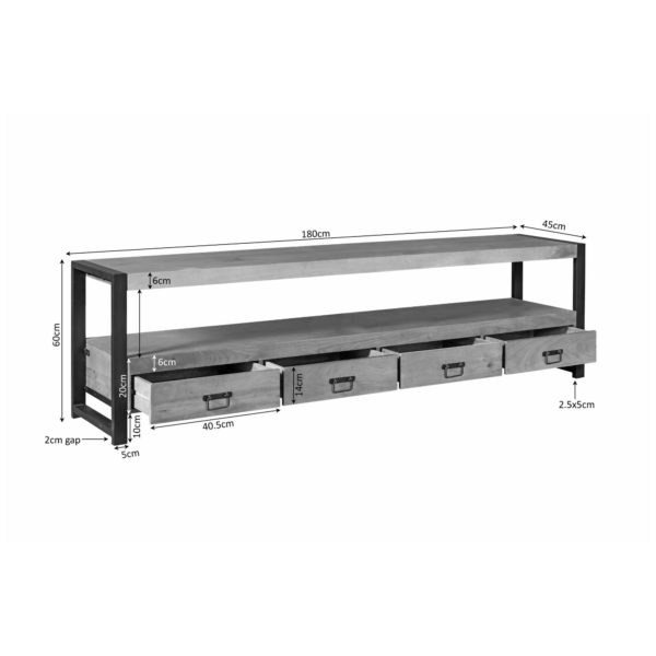 Tv meubel Boaz | 180 cm - Afbeelding 7