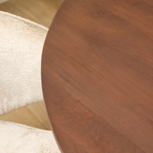 Eettafel Lima Walnut | 150 cm | Rond - Afbeelding 7