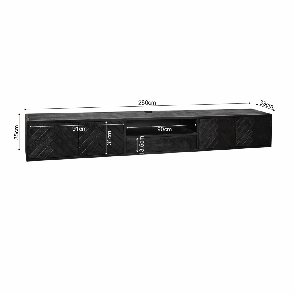 Zwevend tv-meubel New York | 280 cm - Afbeelding 7