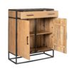 Kabinet kast Denver | Mangohout en staal | 100 cm - Afbeelding 7