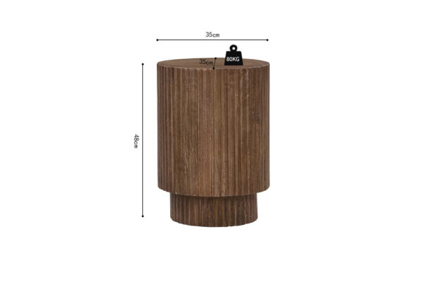 Bijzettafel 'Victor' Mango hout Lichtbruin - Afbeelding 7