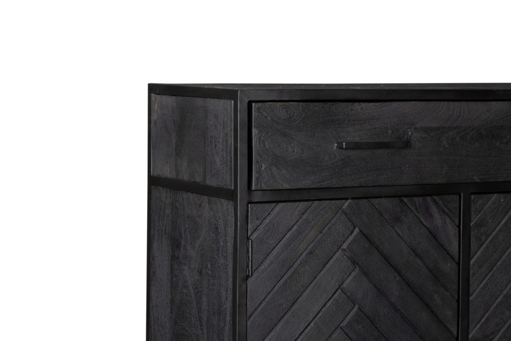 Kabinet kast New York | Mangohout en staal | 100 cm - Afbeelding 8