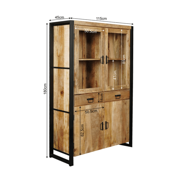 Vitrinekast Boaz 115 cm - Afbeelding 8