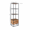 Boekenkast Denver | Mangohout en staal | 2 lades - Afbeelding 8