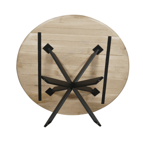 Eiken eettafel Ferris | Rond 110 cm | Naturel - Afbeelding 8