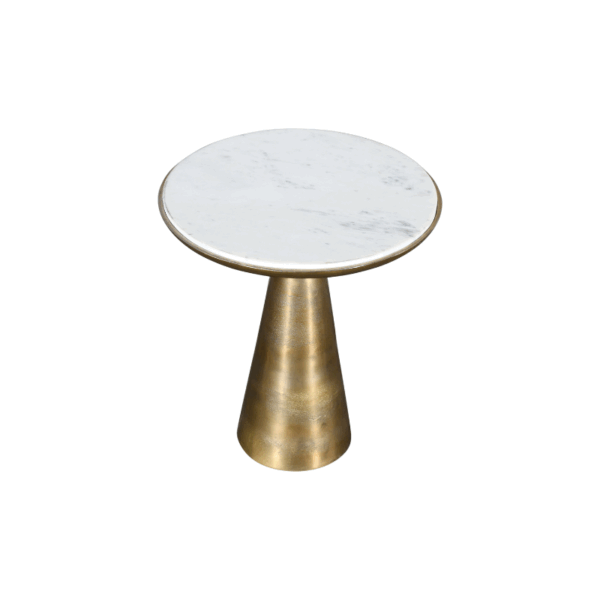 Bijzettafel Essy Large | Wit marmer 45 cm - Afbeelding 8