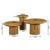 Salontafel Maya | set van 3 - Afbeelding 8