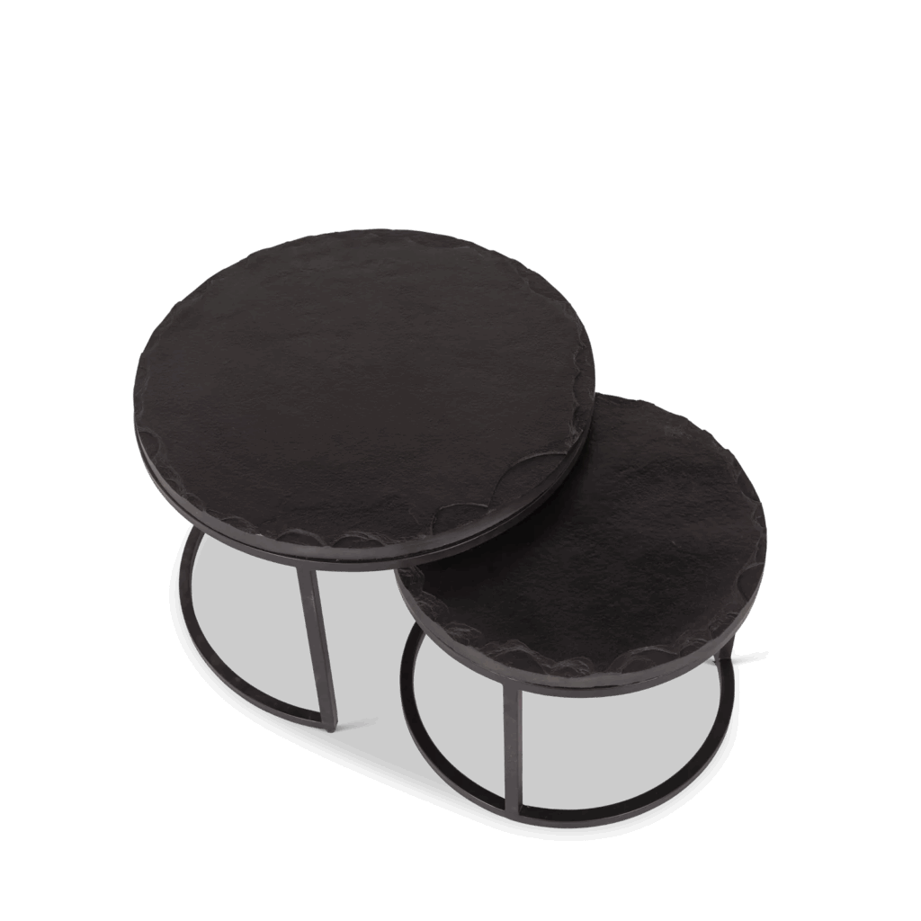 Salontafel set Ora | Zwart Kadappa Stone 60-45 cm - Afbeelding 8