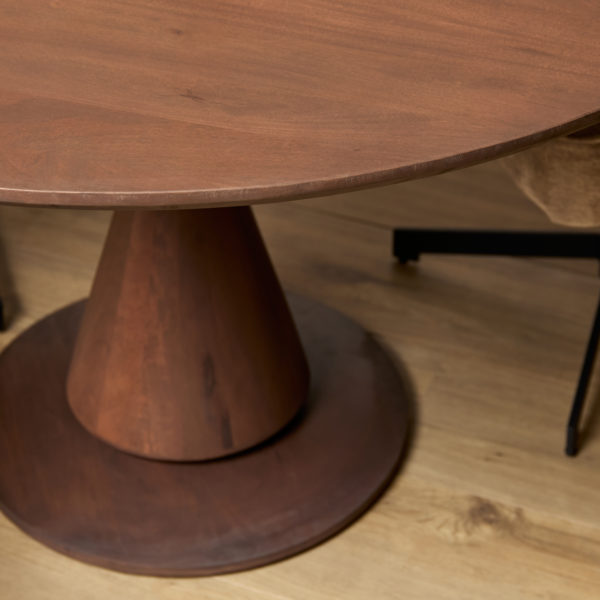 Eettafel Lima Walnut | 130 cm | Rond - Afbeelding 8