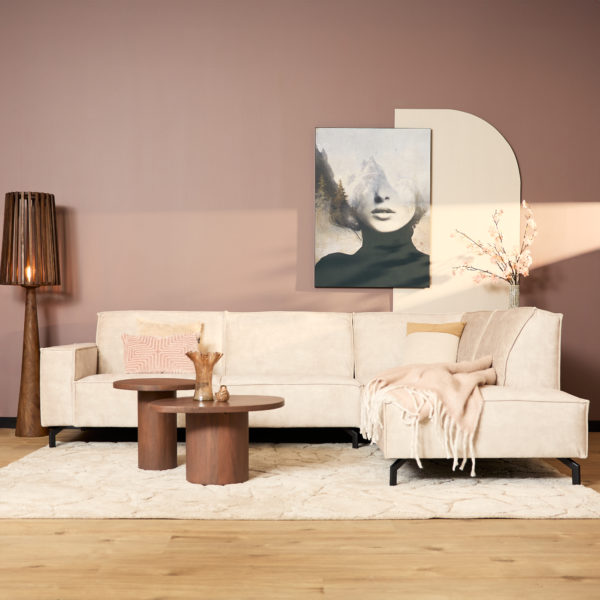 MySofa Floris| 2,5 zits + Divan Rechts | Beige |  Velvet - Afbeelding 8