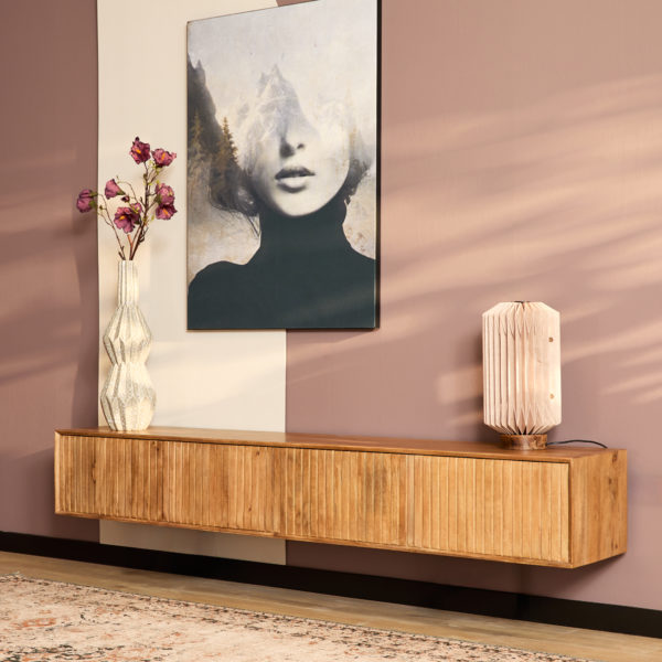Zwevend tv meubel Madison Naturel | 200 cm - Afbeelding 9