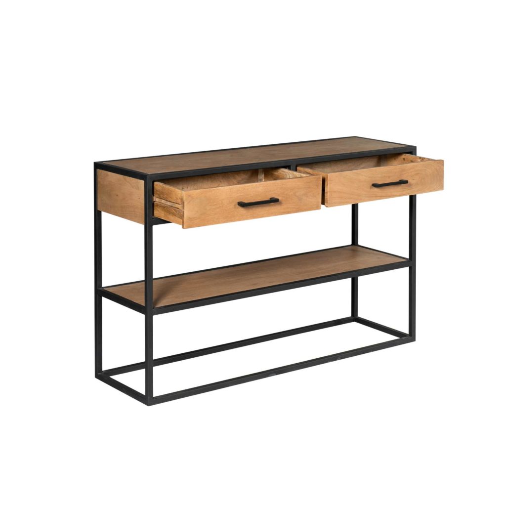 Sidetable Denver | Mangohout en metaal - Afbeelding 9