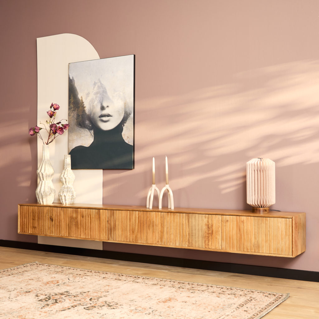 Zwevend tv meubel Madison Naturel | 280 cm - Afbeelding 9