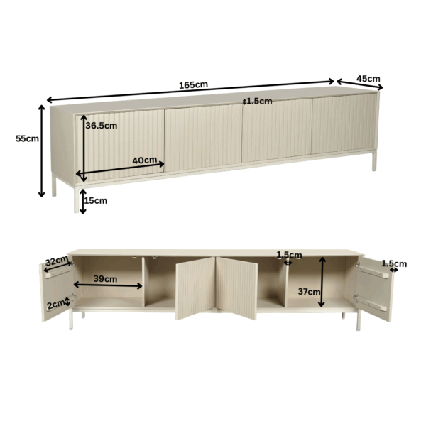 Tv-meubel Madison Sand | 165 cm - Afbeelding 9