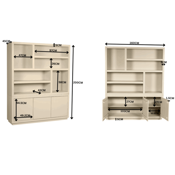 Vakkenkast Brussel XL | 160 cm - Afbeelding 9