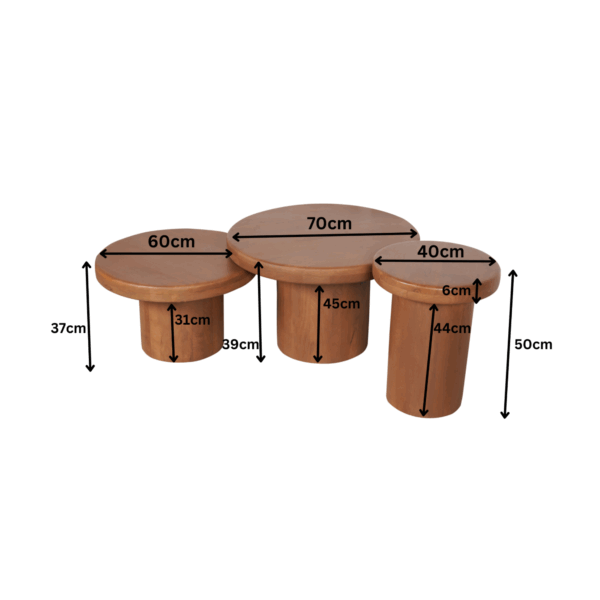 Salontafel Maya | set van 3 - Afbeelding 9
