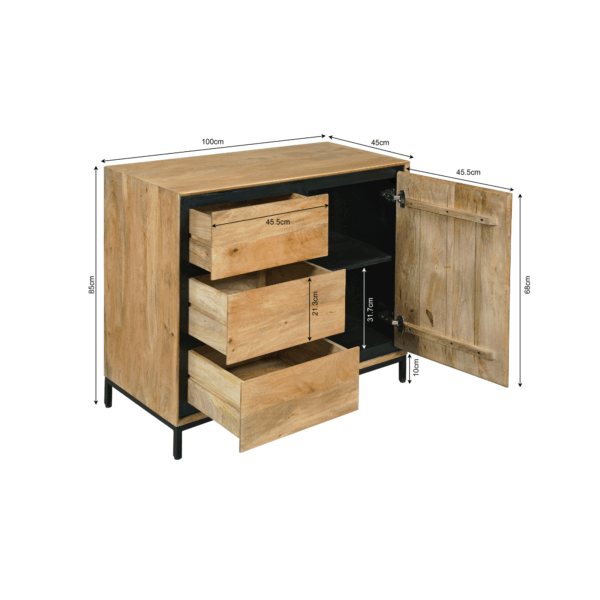 Kabinet kast RichWood | 100 cm - Afbeelding 9