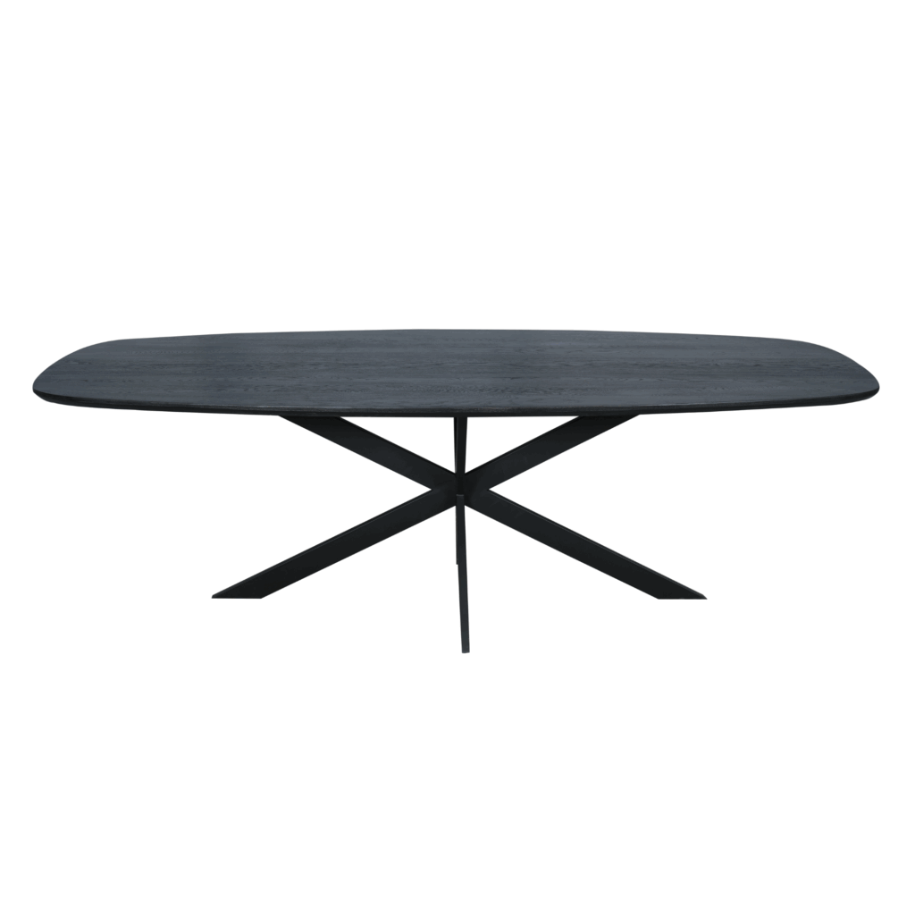 Eiken eettafel Ferris | Deens Ovaal 200 cm | Zwart - Afbeelding 9