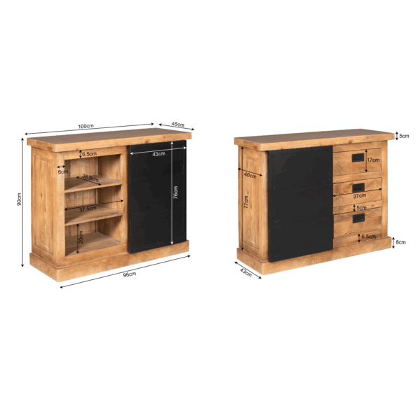 Nashville Ladekast | 100 cm - Afbeelding 9