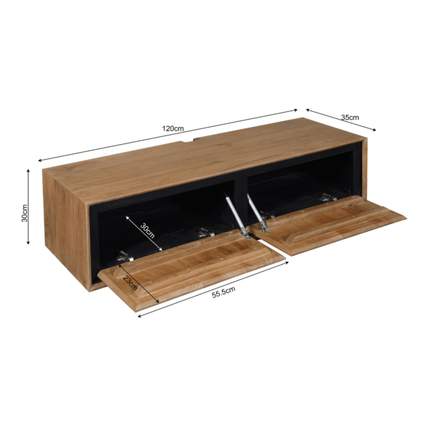 Zwevend tv meubel RichWood | 120 cm - Afbeelding 9